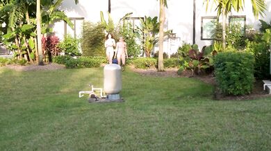 Naked House Tour and Feeding the Pond Fish and Turtle - Cory Chase and Amiee Cambridge