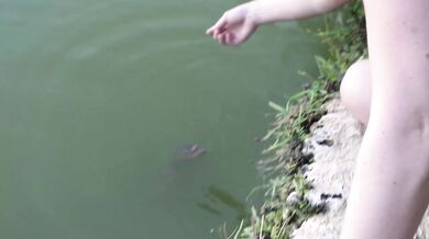 Naked House Tour and Feeding the Pond Fish and Turtle - Cory Chase and Amiee Cambridge