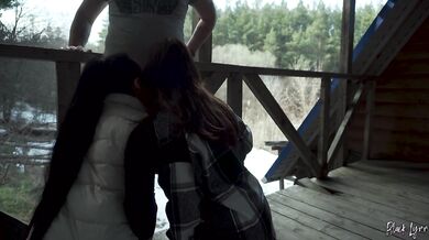 We Sucked Him Together on our Vacation - Public Threesome Blowjob