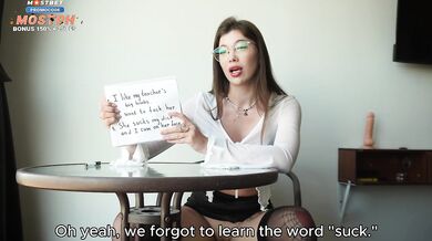 Slutty English Teacher Fucks her Virgin Student