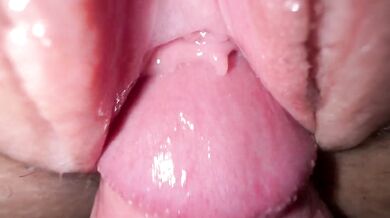 Extremely close up fuck with friend's husband, tight creamy pussy with lot of lubricant
