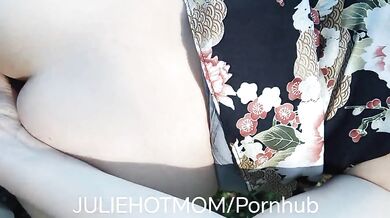 My stepson joins me outside to fuck my ass after a long absence - JULIEHOTMOM