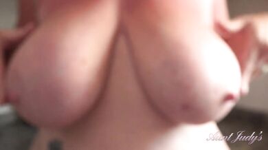 Aunt Judy's - Your Busty Mature BBW Wife Melody Masturbates with You in the Kitchen