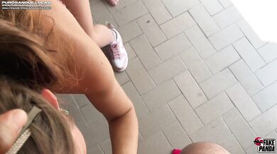 Threesome in the garage with my teen stepcousin and my step uncle Ada Paradiso&Christian Clay