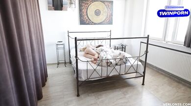 Unexpected threesome after waking up girlfriend cumming while watching us fuck