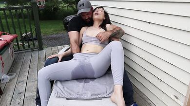Squirting in public - Neighbours watching me SQUIRT