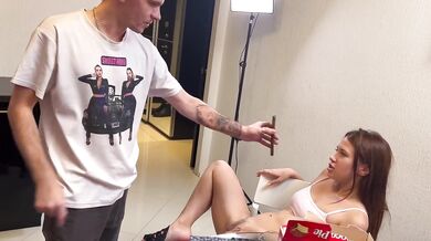 Students fuck at a party, make porn, and make their stepmom squirt! Behind the scenes!