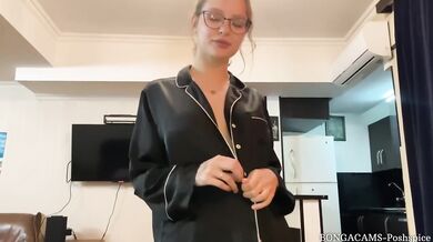POV. Slutty stepmom is hungry for cocks. Even the presence of my father does not stop her.