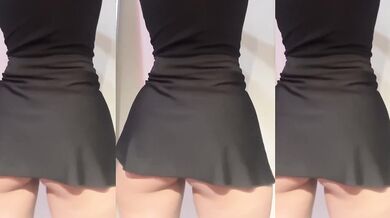 mini dress and mini thong shows my little pussy
