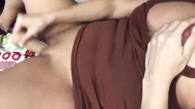 Teasing my tight wet pussy with my dildo then fucking myself hard and deep til I cum