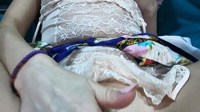 Blonde Milf masturbates herself with dildo to orgasm