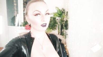 Latex catsuit tease, phone selfie video. rubber fetish