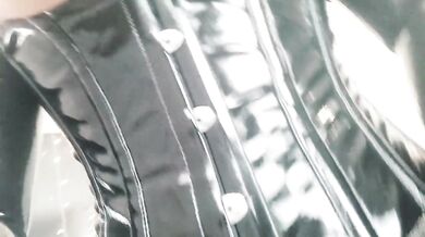Latex catsuit tease, phone selfie video. rubber fetish