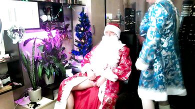 Hot fuck of the Snow Maiden, icicle in the pussy and the staff of Santa Claus! Merry Christmas!