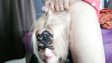 Hairjob. Tik Tok cumshot on her sexy natural blonde hair. Angel Fowler