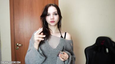 (ALL 30 scenes) Tina is smoking all-white Winston cigarettes at home using matches 4K resolution