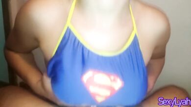 Supergirl Got Power of Titfuck & Titjob and Get Cum in Tits!