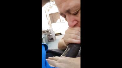 Hungry For Cock, Granny Sucking BBC Till Cum Filled My Mouth