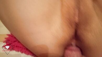Raw anal closeup with redhead milf.