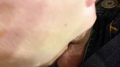 Deep Throad Blow Job with a lot cum in my mouth next he Pee on my Big Tits