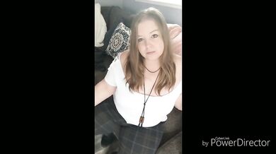 Smoking breast play and tease and cumming with hand down pants