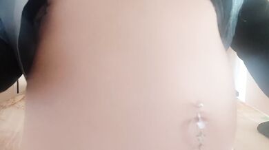 stepson, see what you done! this belly have a secret