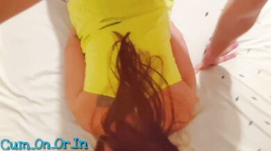 Close up my tight pussy - doggystyle creampie