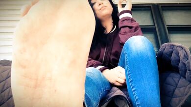 Lick my dirty feet clean while I smoke TEASER
