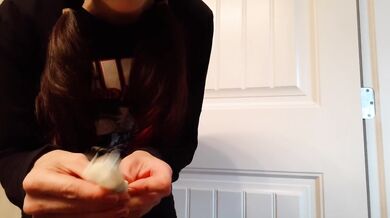 Tampon Insertion With Plastic Applicator And A Pee