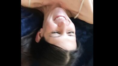 Homemade Amateur wife sucking cock and gets facial and mouthful of cum POV