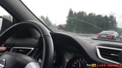 Masturbation in the car while driving