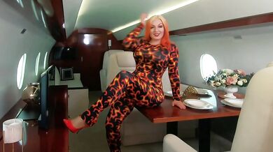 Backstage from photosession, 4 catsuits and fly jet photoshoot