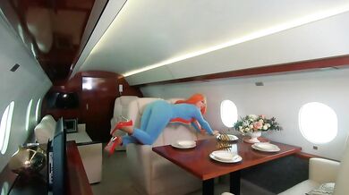 Backstage from photosession, 4 catsuits and fly jet photoshoot