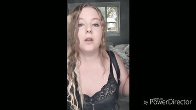 Joi in leather and lace while smoking