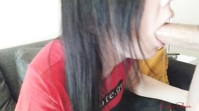 Blowjob and facial is the best present for Valentine's Day! Greek amateur