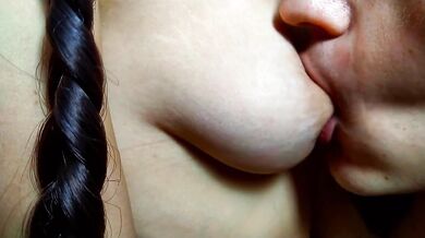 Stepson decided to remember what it was like to suck his stepmoms nipples - Nipples sucking
