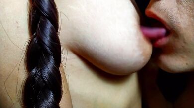 Stepson decided to remember what it was like to suck his stepmoms nipples - Nipples sucking