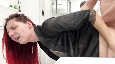Young stepmom meets you after school and invites you to anal orgasm and cumshot