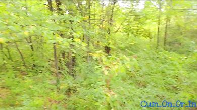 Cum in my panties in a scary forest