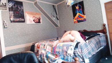 playing with my pussy and face fucking my teddy bear