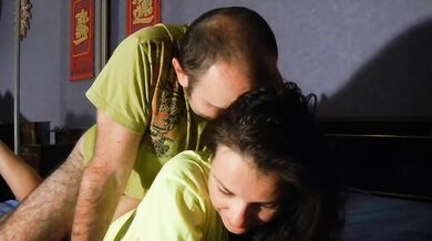 My First XXX Movie culminate with real orgasm in hotel room
