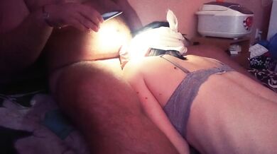 Blindfolded and fucked in her deep holes. Russian with dialogues.
