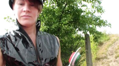 young police woman a dirty driver