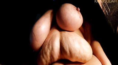 AWESOME Body Worship Slow Mo Ssbbw Goddess Big Hanger Tits And Super Belly Play