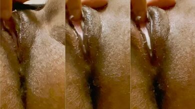 Clit massage JERKING orgasm...so creamy