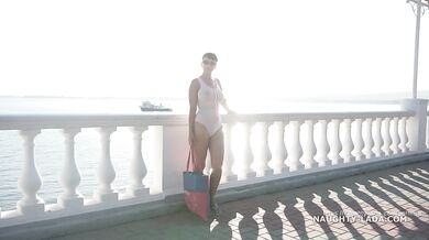 One-piece transparent swimsuit