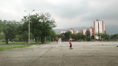 Kitty Diamond was challenged to masturbate in a public place while skating in the stadium with the Lush