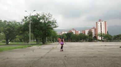 Kitty Diamond was challenged to masturbate in a public place while skating in the stadium with the Lush