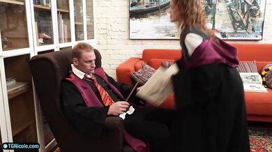Hermione who wanted to suck Harry's dick