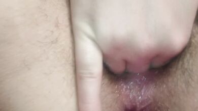 Slut milf with her wet pussy close up